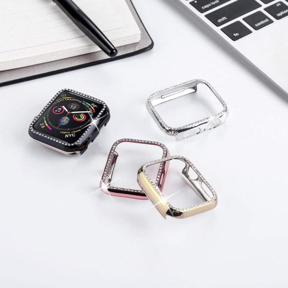 Khung Ốp Mặt Đồng Hồ Apple Watch Đính Đá Sang Trọng Phiên Bản Mới Nhất Đủ Size, Đủ Màu