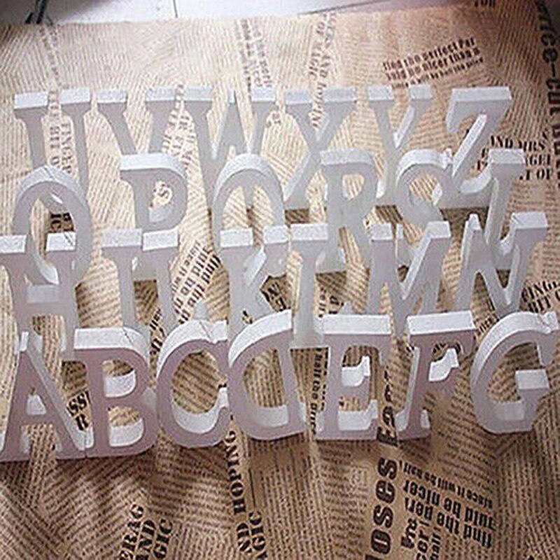 Chữ Cái Gỗ 26(A-Z) Màu Sắc Trang Trí Sinh Nhật, Đám Cưới