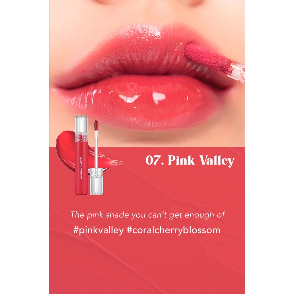 Son Tint Bóng ROMAND Glasting Water Tint chính hãng Hàn Quốc siêu lì lâu trôi cho môi căng mọng