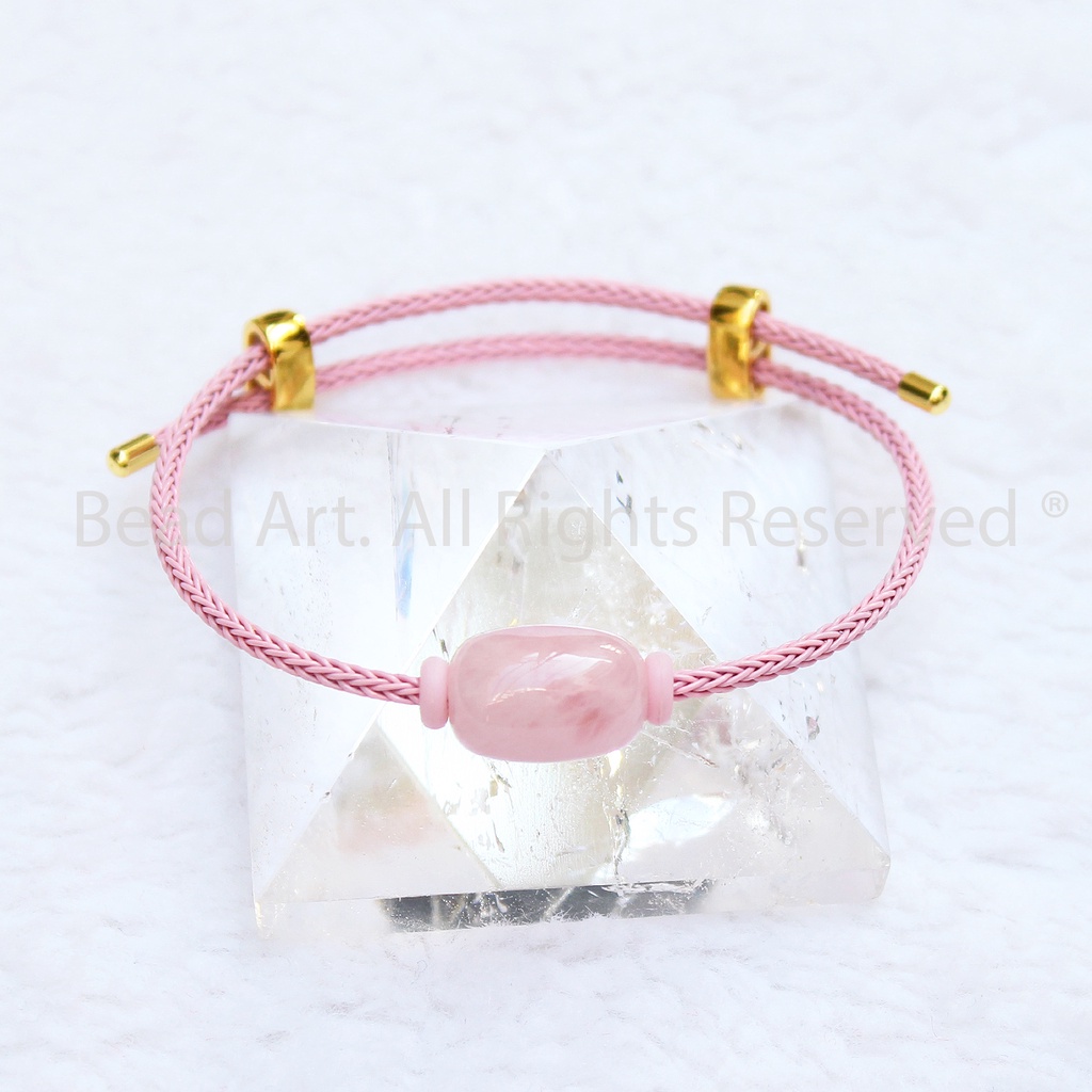 Vòng Tay Lu Thống T.A Hồng 15x11MM, Hoả, Thổ, Vòng Tay Phong Thuỷ, Chuỗi Hạt S50 - Bead Art