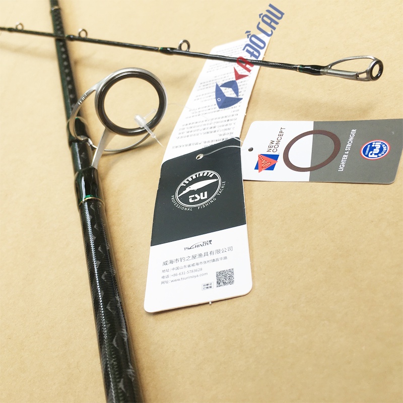 Cần lure Tsurinoya Mystery carbon 4 lớp xoắn X toàn thân