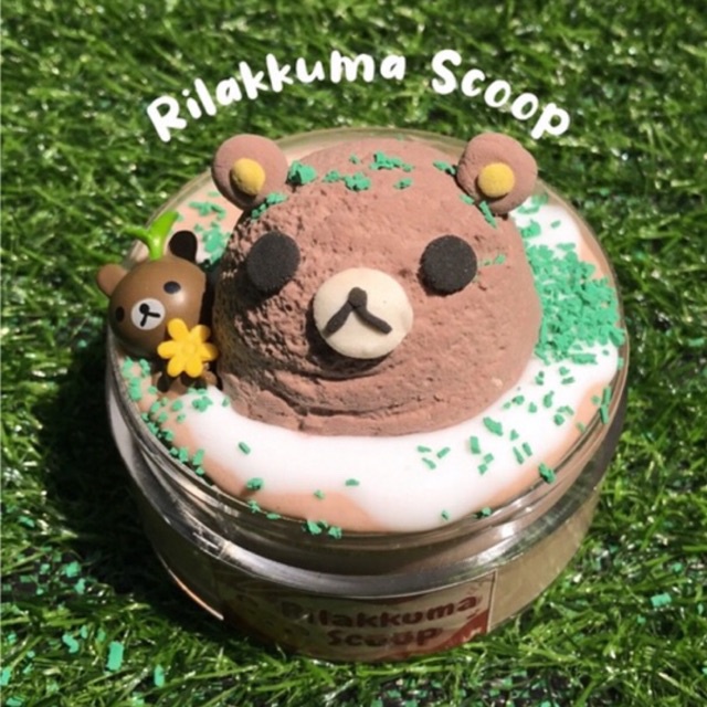 SLIME KEM GẤU RILAKKUMA - diy clay slime, slime handmade, đồ chơi slime