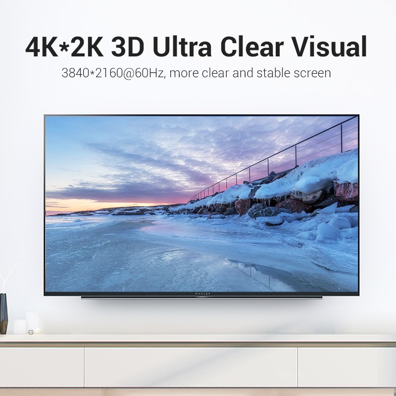 Dây Cáp VENTION Giắc HDMI 2.0 4k 60hz Siêu Mỏng Cho PS4 Apple TV