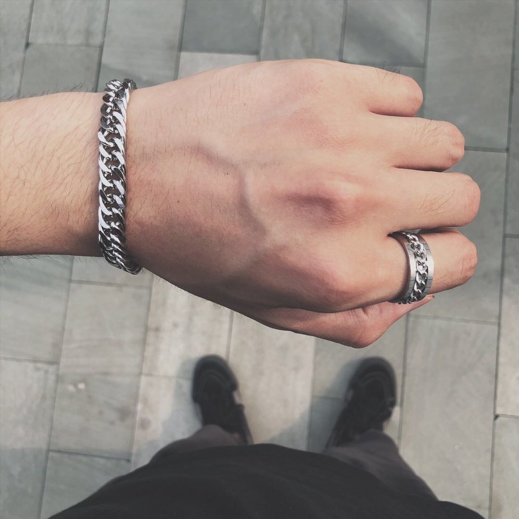 Vòng Tay Nam Cuban TIN HipHop Punstore Ngầu Dạng Chuỗi - VT TIN Chain