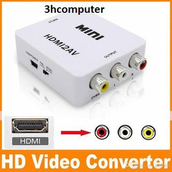 [Xả kho] Thiết bị chuyển đổi HDMI sang AV Full HD 1080p (Trắng).