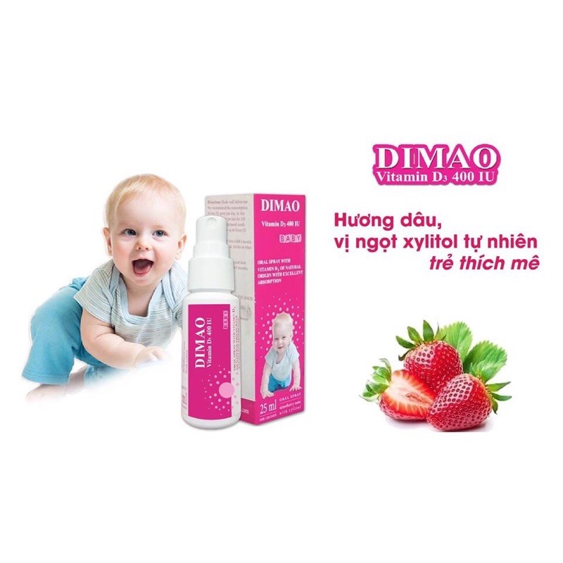 Vitamin D3 dạng xịt tiện lợi Dimao Keovon Chai 25ml