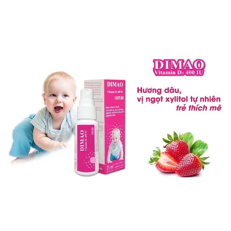 Vitamin D3 dạng xịt tiện lợi Dimao Chai 25ml