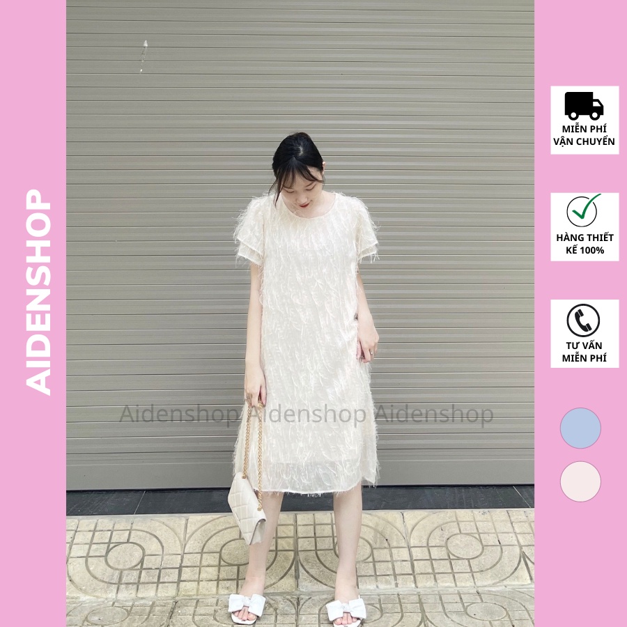 Váy bầu dự tiệc xinh thiết kế Aidenshop đầm bầu thời trang suông ren sang chảnh