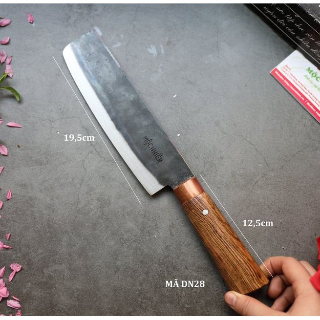 Dao thái siêu sắc, hàng rèn thủ công từ nhíp xe ô tô cán cẩm chỉ khâu đồng chắc chắn thương hiệu MỘC NHIÊN