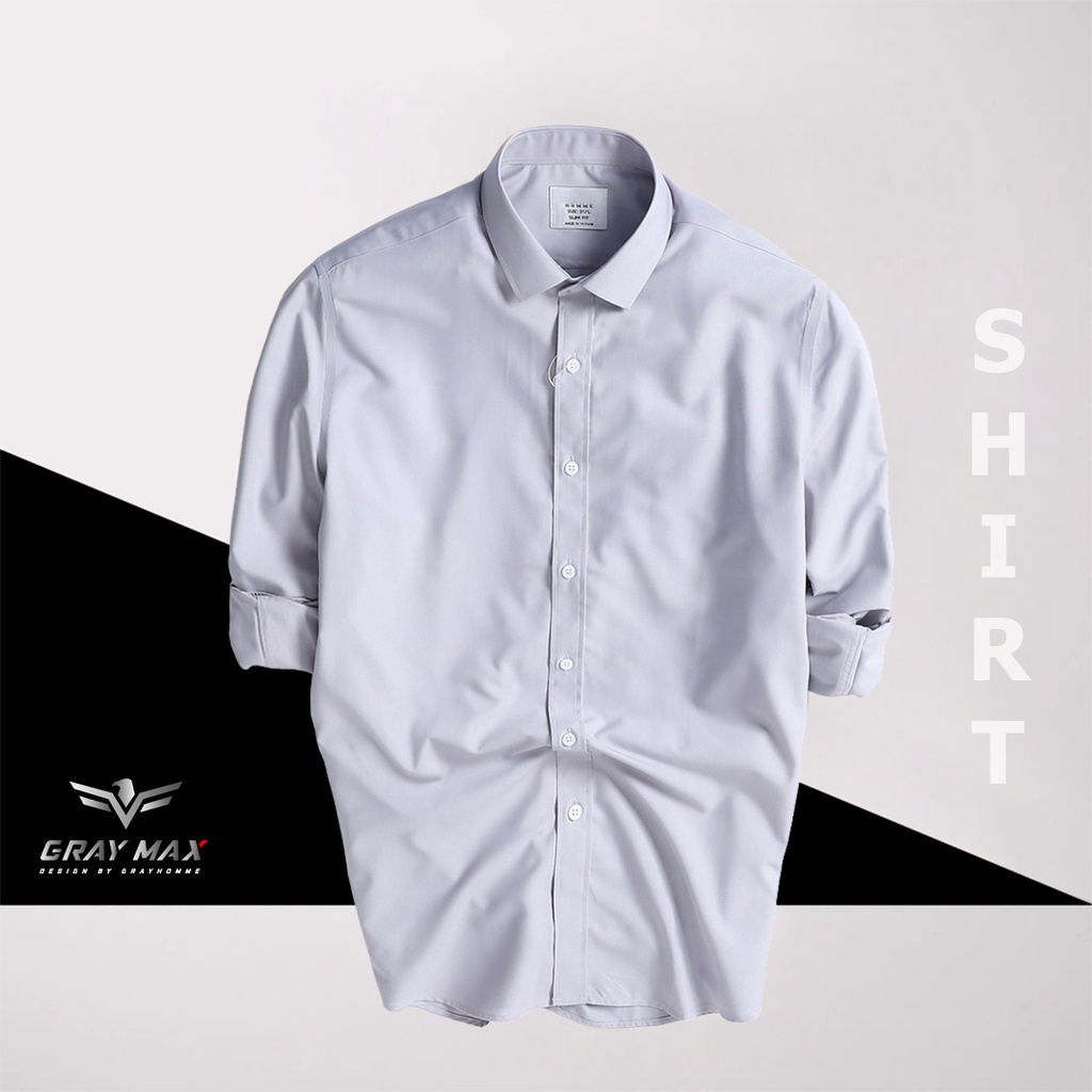 Áo sơ mi nam dài tay chất đẹp, vải bambo nano cao cấp công sở lịch lãm , kháng khuẩn, chống nhăn, khử mùi - Grayhomme