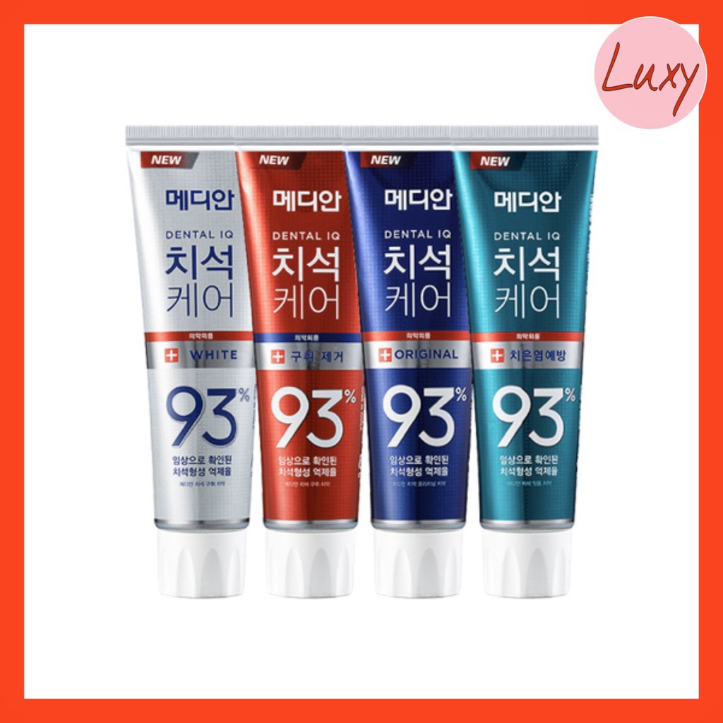 [CHÍNH HÃNG] Kem đánh răng Median 93% Toothpaste Hàn Quốc 120g bán chạy số 1 - LUXY COSMETIC