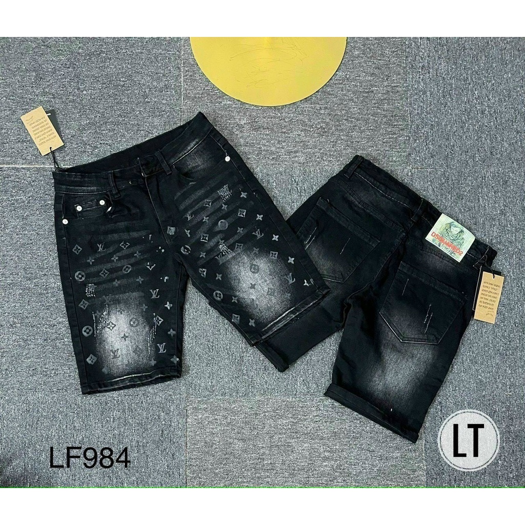 QUẦN SHORT JEAN LỬNG NAM XANH THÊU LOGO ĐẸP NHIỀU MẪU,CHẤT CO GIÃN RÁCH NHẸ GIÁ TỐT KAYSTORE