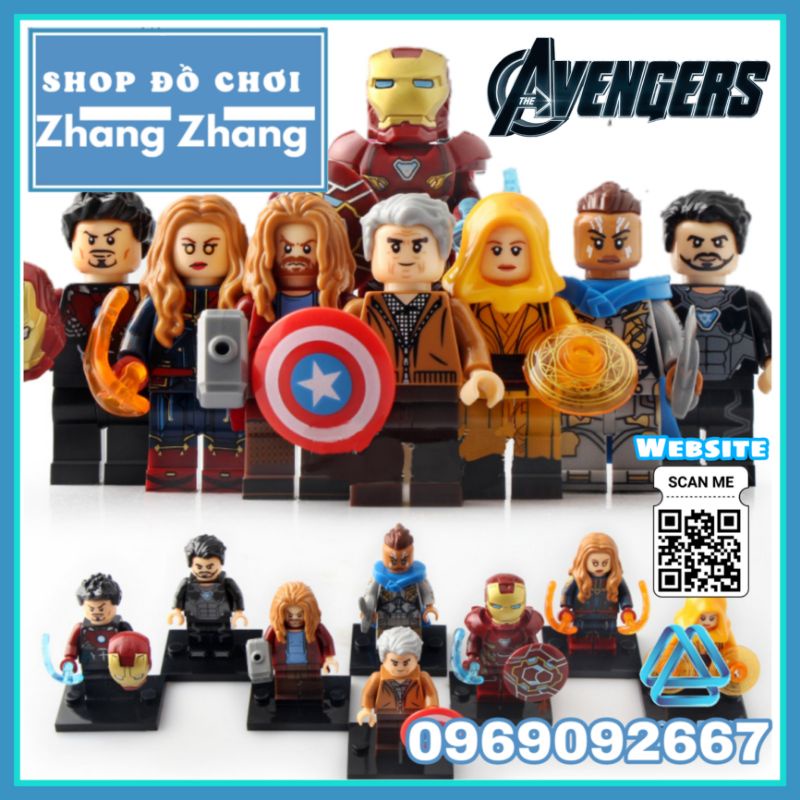 Đồ chơi Xếp hình Iron Man gồm Ancient One - Stever Rogers Thor - Tony Stark Valkyrie Minifigures Xinh X0260