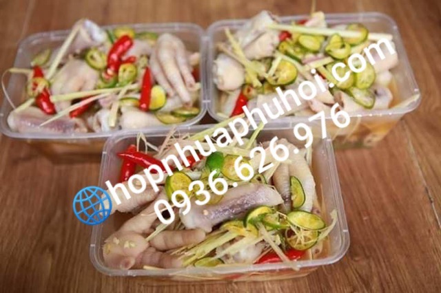 Combo 100 cái hộp hình chữ nhật thiếu 1000ml ( có nắp ) | BigBuy360 - bigbuy360.vn