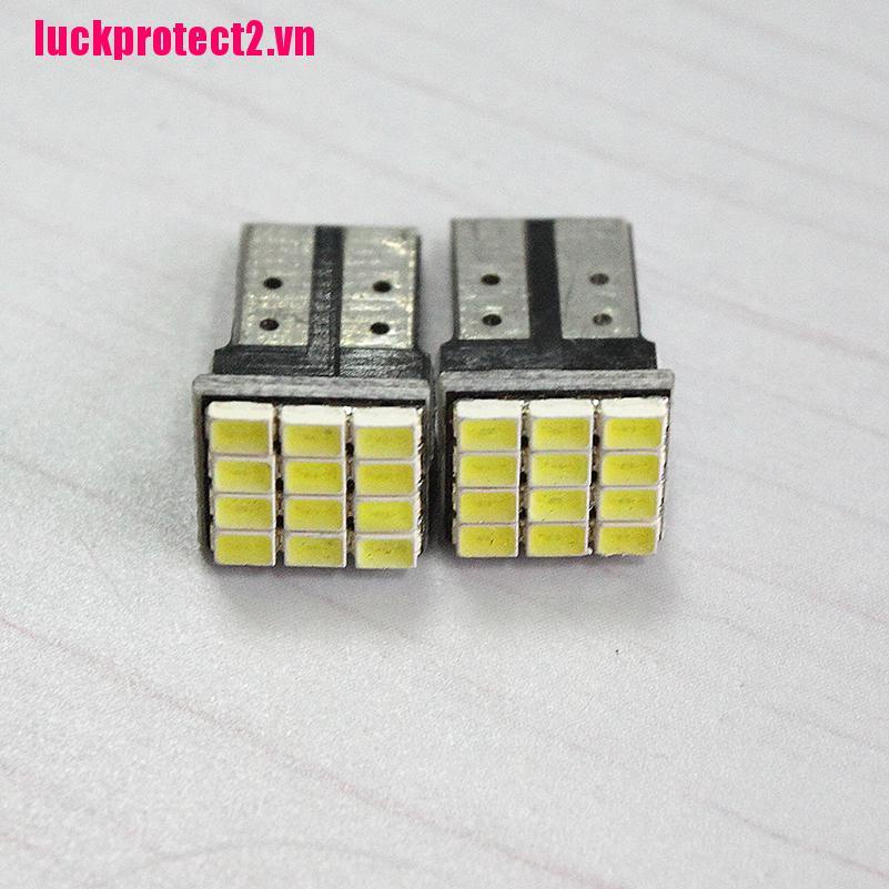 Bộ 2 Đèn LED T10 3020 12 SMD Ánh Sáng Trắng