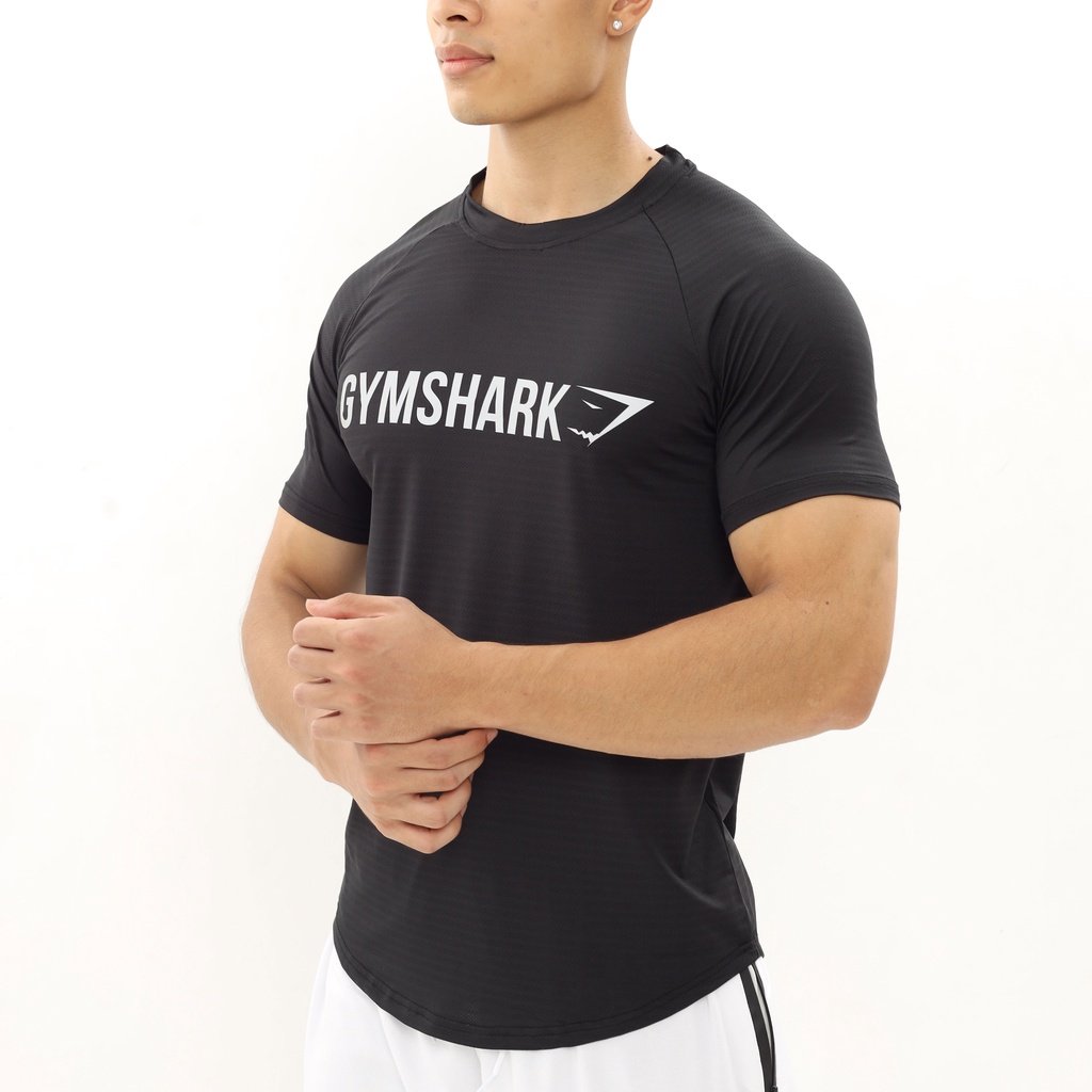 Áo Thể Thao Tập Gym Nam GymShark Cộc Tay Thun Kim Co Giãn 4 Chiều Thoáng Mát Thấm Hút Mồ Hôi