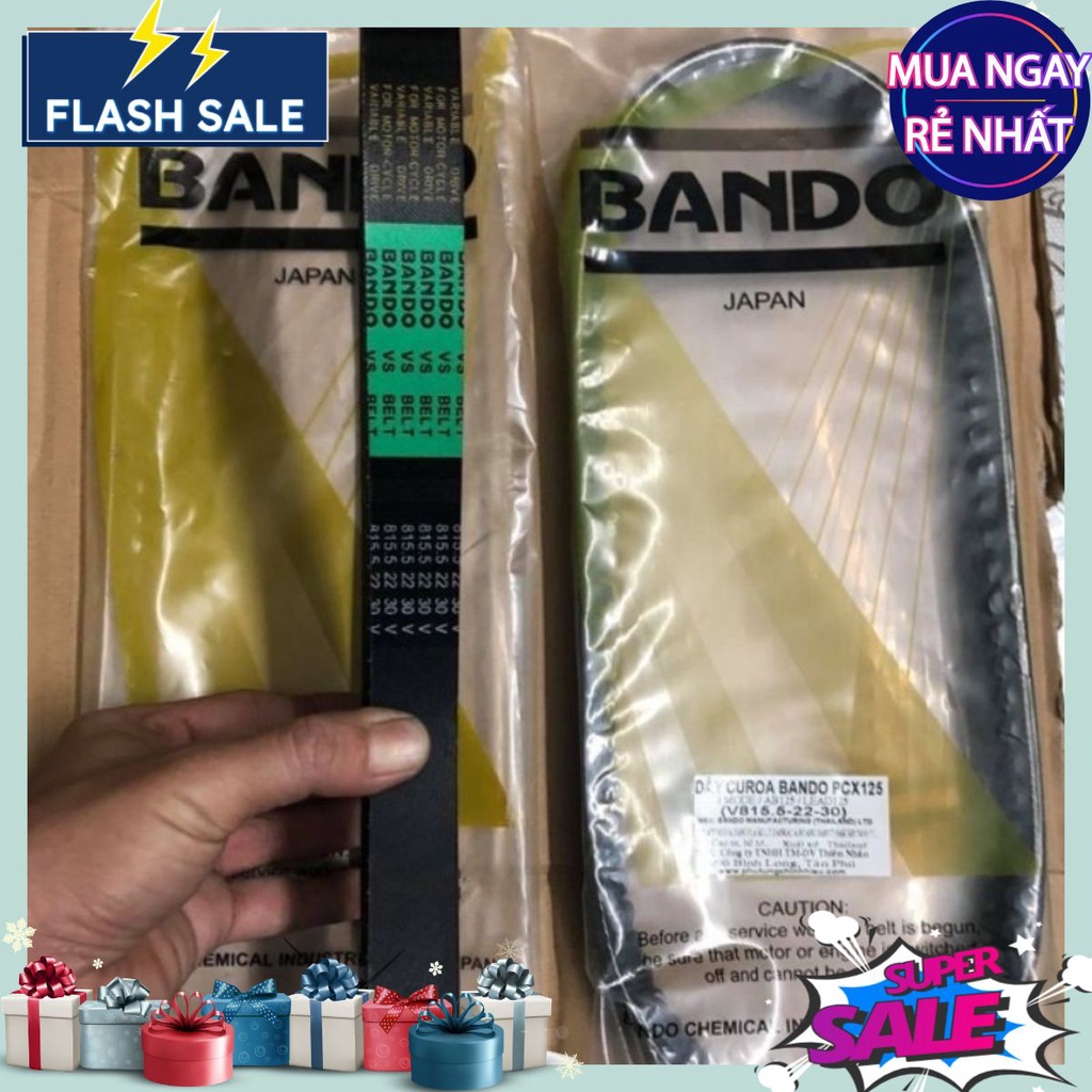 Dây curoa Bando PCX AirBlade 125 SH Mode Lead 125 Click 125, Vario AB Air Blade mới (cu roa, dây đai Ab125 chính hãng)
