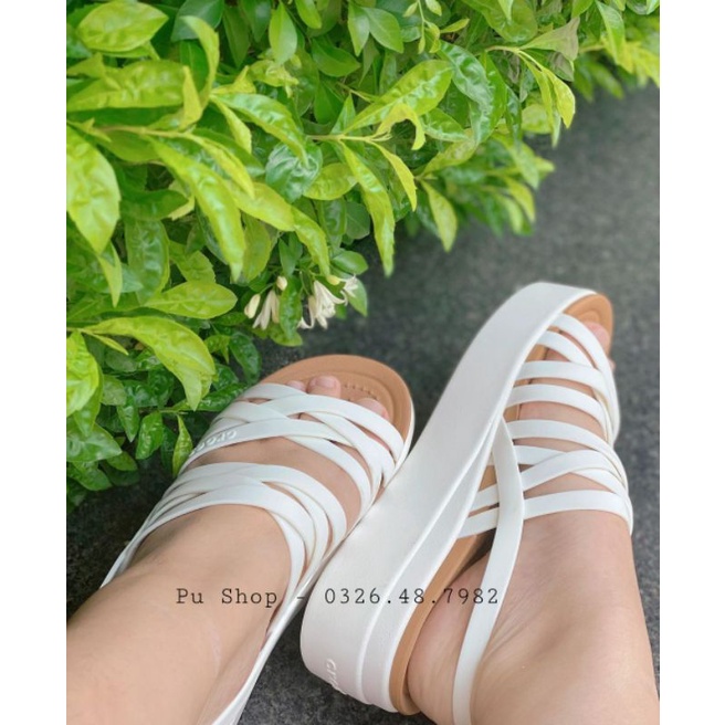 [Quảng Châu] Giày Sandal Nữ Đế Xuồng Siêu Êm Cross Strappy Brooklyn - Mẫu mới 2021