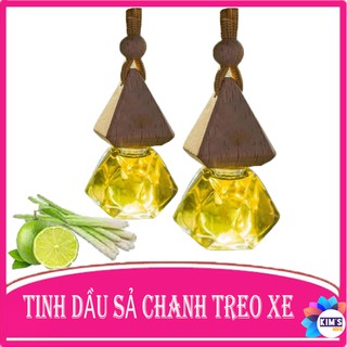 Tinh Dầu Treo Xe, Tinh Dầu Sả Chanh, Nguyên Chất 100% Từ Thiên Nhiên