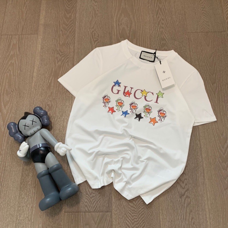 Áo phông nam nữ Gucci GC hàng cao cấp in hình Doraemon hải quân cực xinh