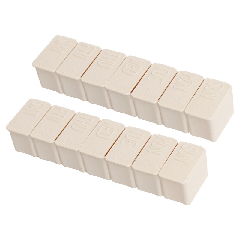 2 Hộp Đựng Thuốc 7 Ngày Tiện Lợi Ốp
