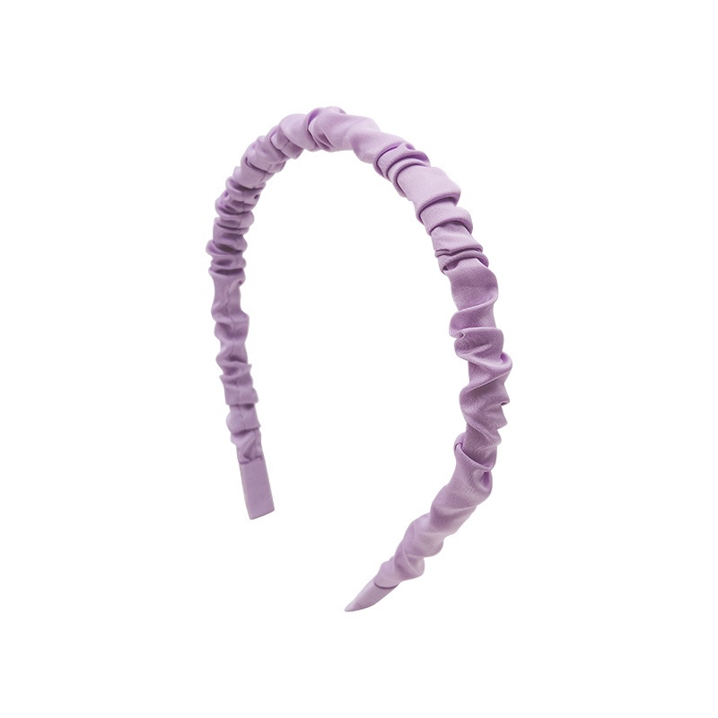 Băng Đô Cài Tóc Xếp Ly Màu Sắc Đơn Giản Phong Cách Hàn Quốc Cho Nữ