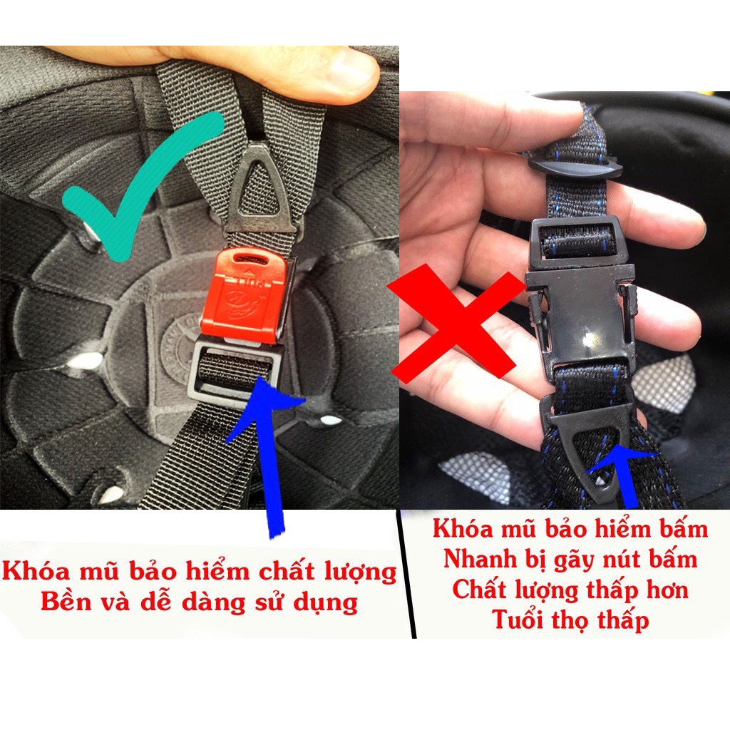 Mũ Bảo Hiểm Nửa Đầu 1/2 Tem Gấu nâu có tai có kính Siêu HOT - Nón bảo hiểm Hàng Cao Cấp