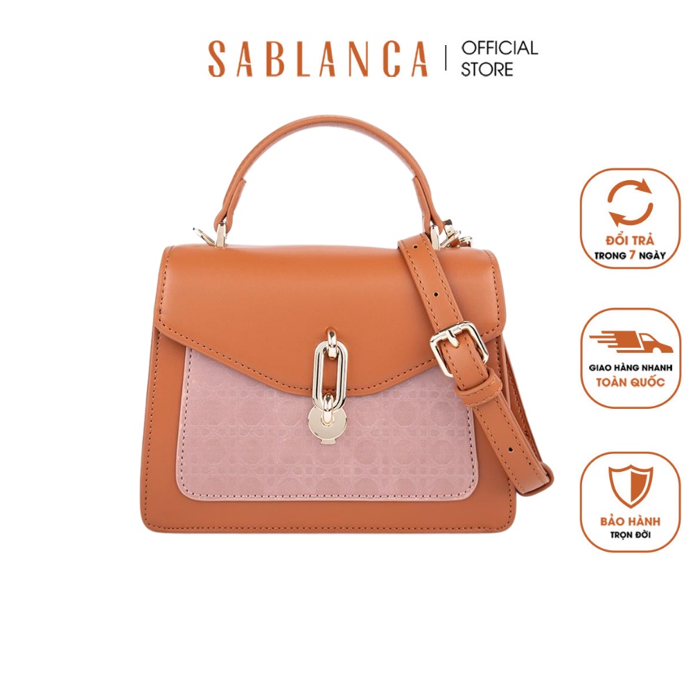 Túi xách nữ cầm tay nắp gập khóa kim loại - Sablanca 5051SA0027