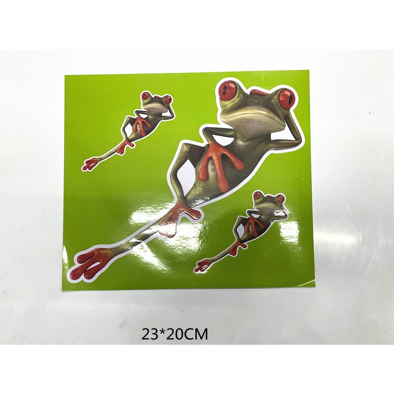 Miếng Dán Trang Trí Xe Hơi Họa Tiết Chú Ếch Hoạt Hình Vui Nhộn