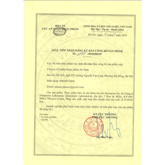 Vitamin Tổng Hợp Cho Bà Bầu Suvéal Grossesse - Fer