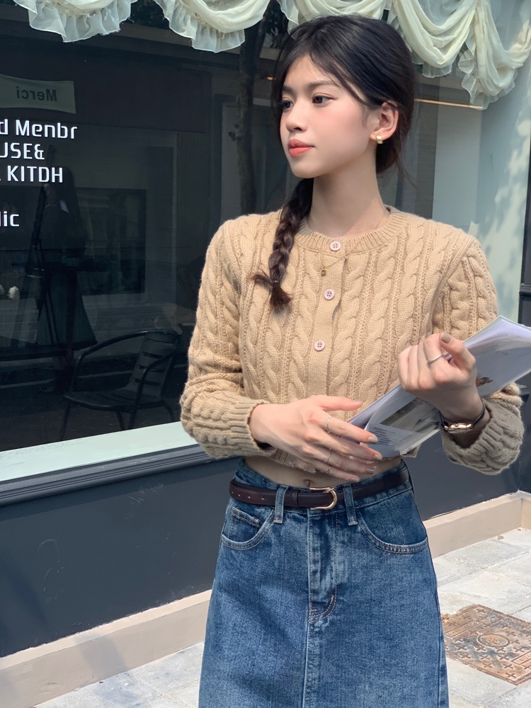 Áo Khoác cardigan Dệt Kim Tay Dài Phong Cách Mới 55566