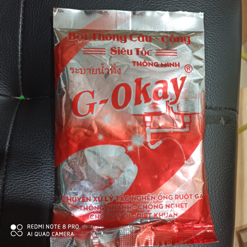 Bột thông cầu, thông cống G-Okay cực hiệu quả gói 200g