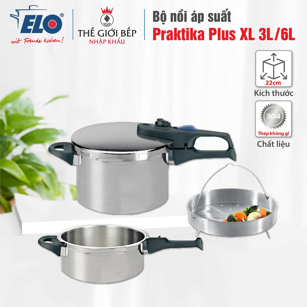 BỘ NỒI ÁP SUẤT ELO PRAKTIKA PLUS XL 3L/6L 22CM