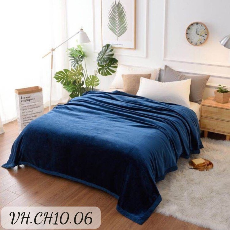 Chăn lông cao cấp xuất Nhật dùng 4 mùa siêu mềm mịn kích thước 2m x 2m3 cân năng 1.8kg