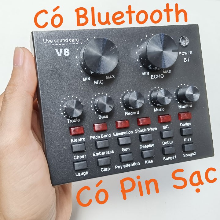 Vang Mini Karaoke, Kết Hợp Của Vang Cơ Và Vang Số, Sound Card V8 Karaoke, Thu Âm, Livestream, Có Bluetooth, Bản Quốc Tế