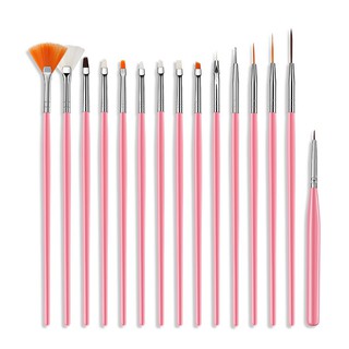 Set cọ đa năng gồm 15 cây cọ vẽ móng giá rẻ