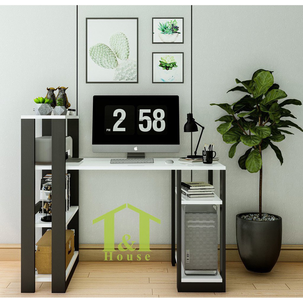 **BÀN LÀM VIỆC, BÀN VĂN PHÒNG, LẮP RÁP THÔNG MINH NHIỀU KỆ ĐA NĂNG FULL GỖ** | BigBuy360 - bigbuy360.vn