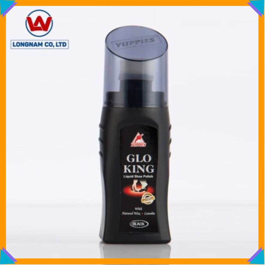 Xi đánh giày da Glo King Liquid Sheo Polish 75ml - 2 Màu Đen-Nâu Nhập Khẩu Từ  (Malaysia)