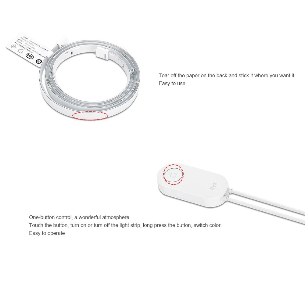 ♕✌Xiaomi Yeelight Light Strip 1S 2020 Dây Đèn LED Thông Minh Dài 2 Mét - YLDD05YL