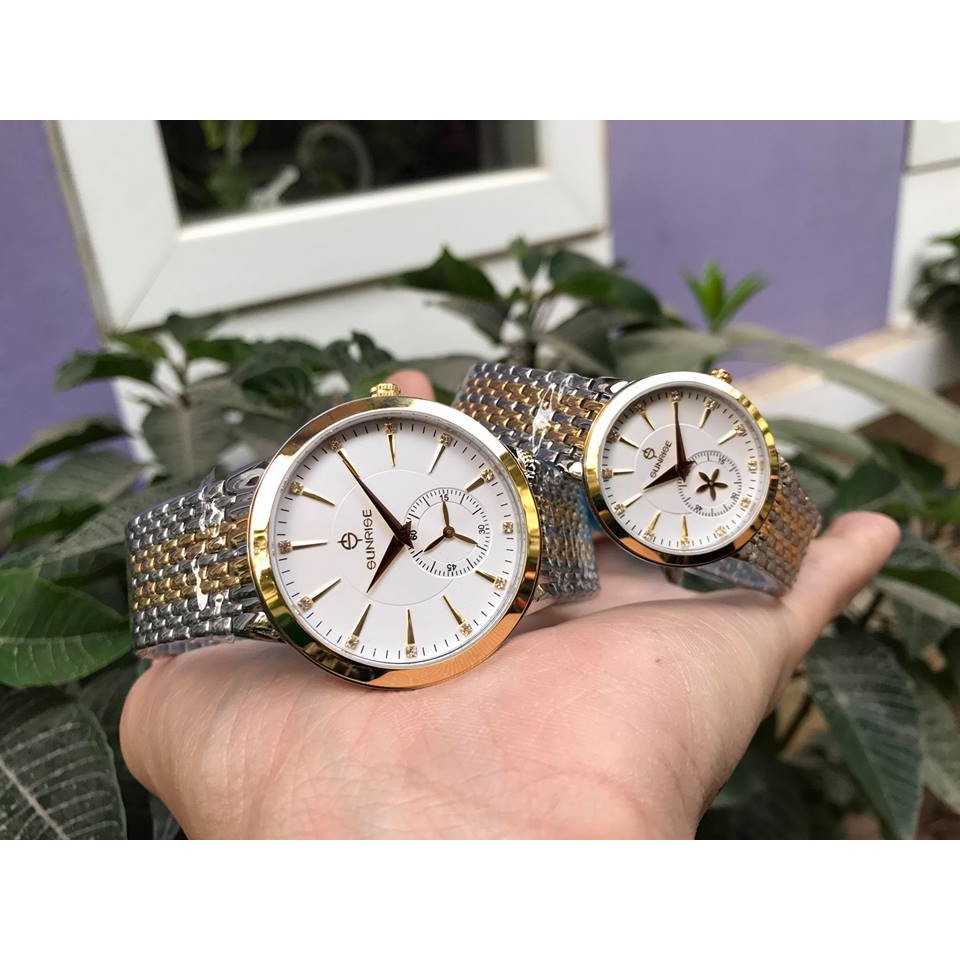 Đồng hồ đôi sunrise dm784swa - skt chính hãng