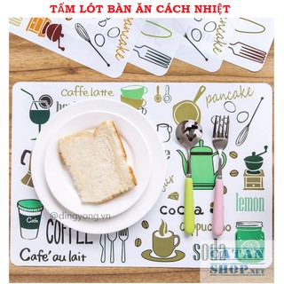 Tấm lót bàn ăn bát đĩa chống nóng chống bẩn cách nhiệt cao cấp uốn dẻo 30x40cm (mẫu ngẫu nhiên)GD398-LotBanAn
