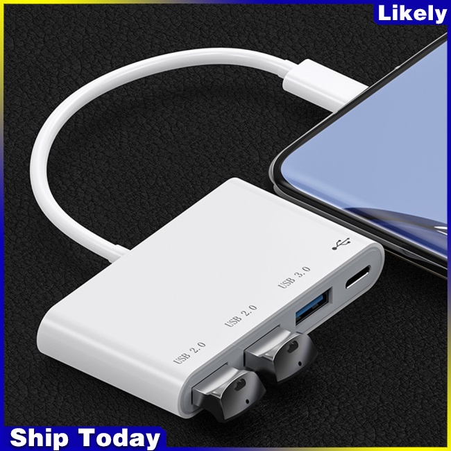 Đế Sạc Chia 4 Cổng Usb 3.0 Type C Cho Bàn Phím Máy Tính