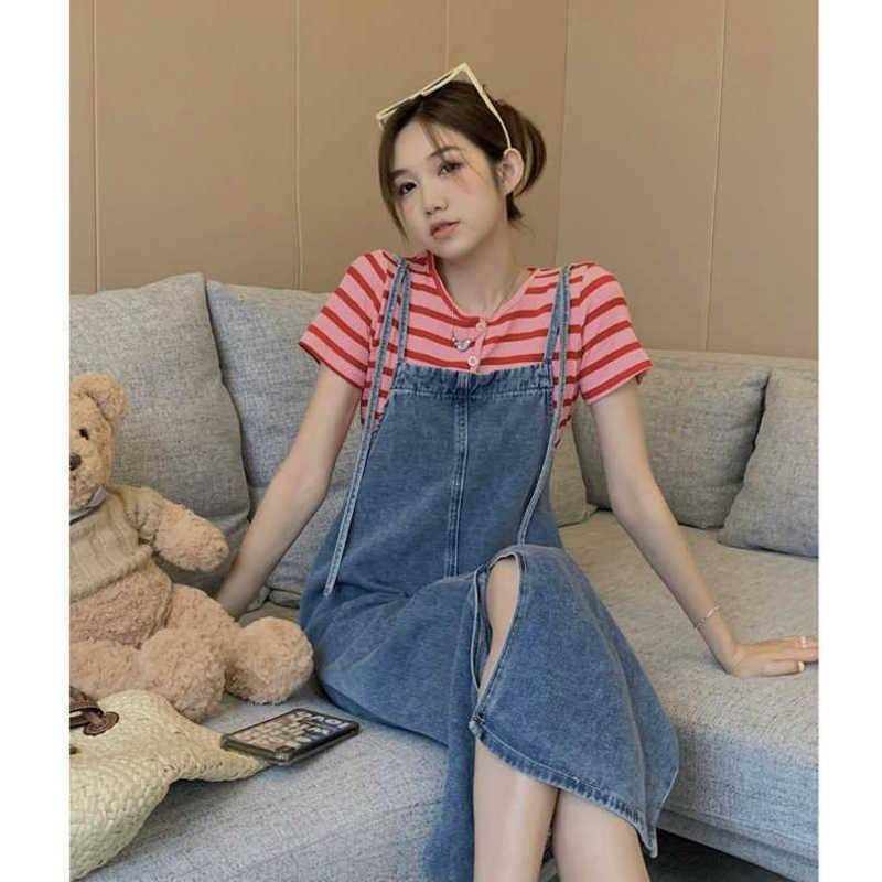 Đầm Yếm Váy 2 Dây Nữ Denim Jean Bò Kiểu Dáng Dài Qua Gối Maxi Đi Dự Tiệc, Học, Làm Công Sở Thời Trang Chali Y030