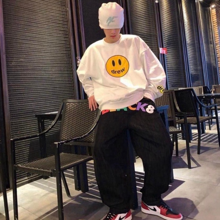 Áo Sweater Drew Oversize , Áo Thun Drew Mặt Cười Cao Cấp - GenZ Pucca | BigBuy360 - bigbuy360.vn