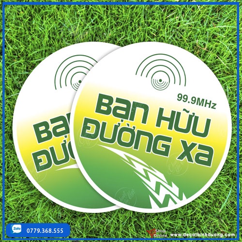 Tem Dán Xe Máy  Bạn Hữu Đường Xa Cao Câp dán xe máy, nón bảo hiểm,  chống thấm nước, chống bay màu