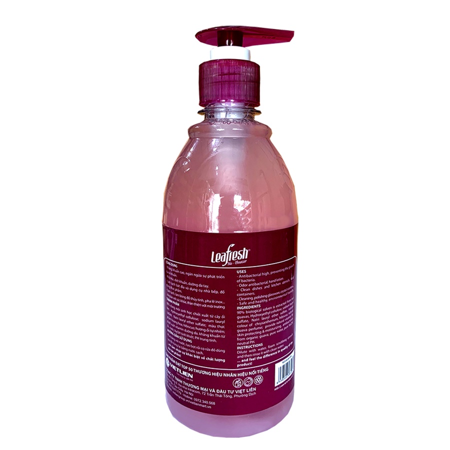 Nước rửa chén sinh học lá ôi tím Leafresh 500ml