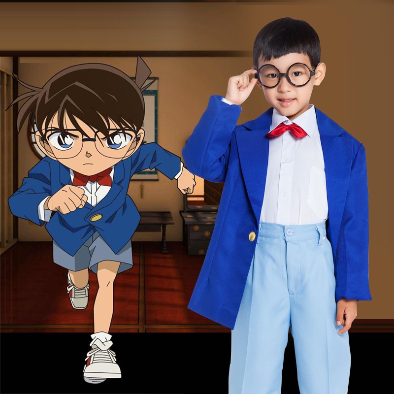 Bộ cosplay trang phục truyện Thám tử Conon cho trẻ em