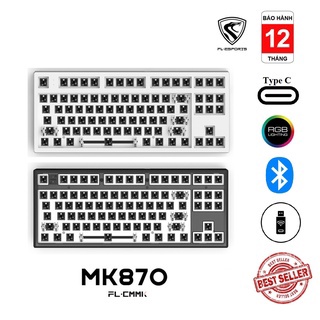 Bộ kit phím cơ fl-esports mk870 3 mode rgb/ hotswap/ wireless/ bluetooth/ switch ngược, sẵn foam chính hãng bh 12 tháng