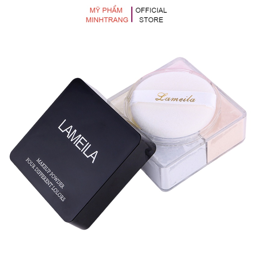 Phấn phủ Lameila Makeup Powder 5047,phấn nền 4 ô màu dạng bột kiềm dầu,không thấm nước,che khuyết điểm,mềm mịn,sáng da