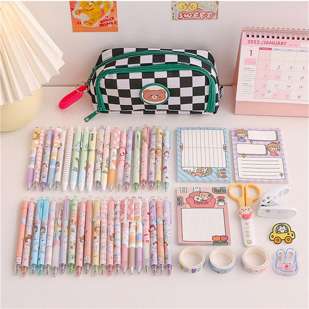 Bóp Viết Vải Canvas Cỡ Lớn In Họa Tiết Hoạt Hình Dễ Thương Cho Bạn Gái